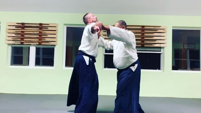 Eugene and Chris demonstrate transitions in kaiten nage.