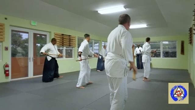 Jo kata at weapons class. Wednesday’s at 6-7pm at Bermuda Aikikai. #bermuda #aikido #jo #practise